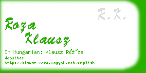 roza klausz business card